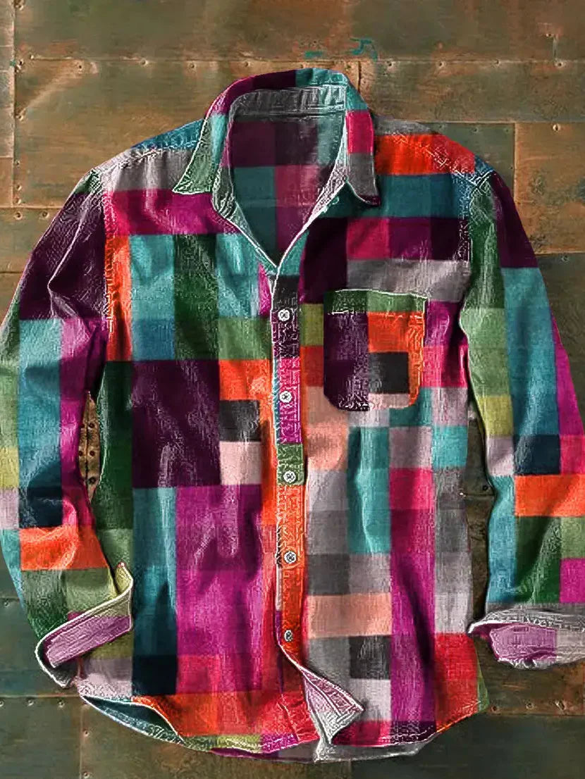 Unisex Vintage Poloskjorte Klassisk Stil 1