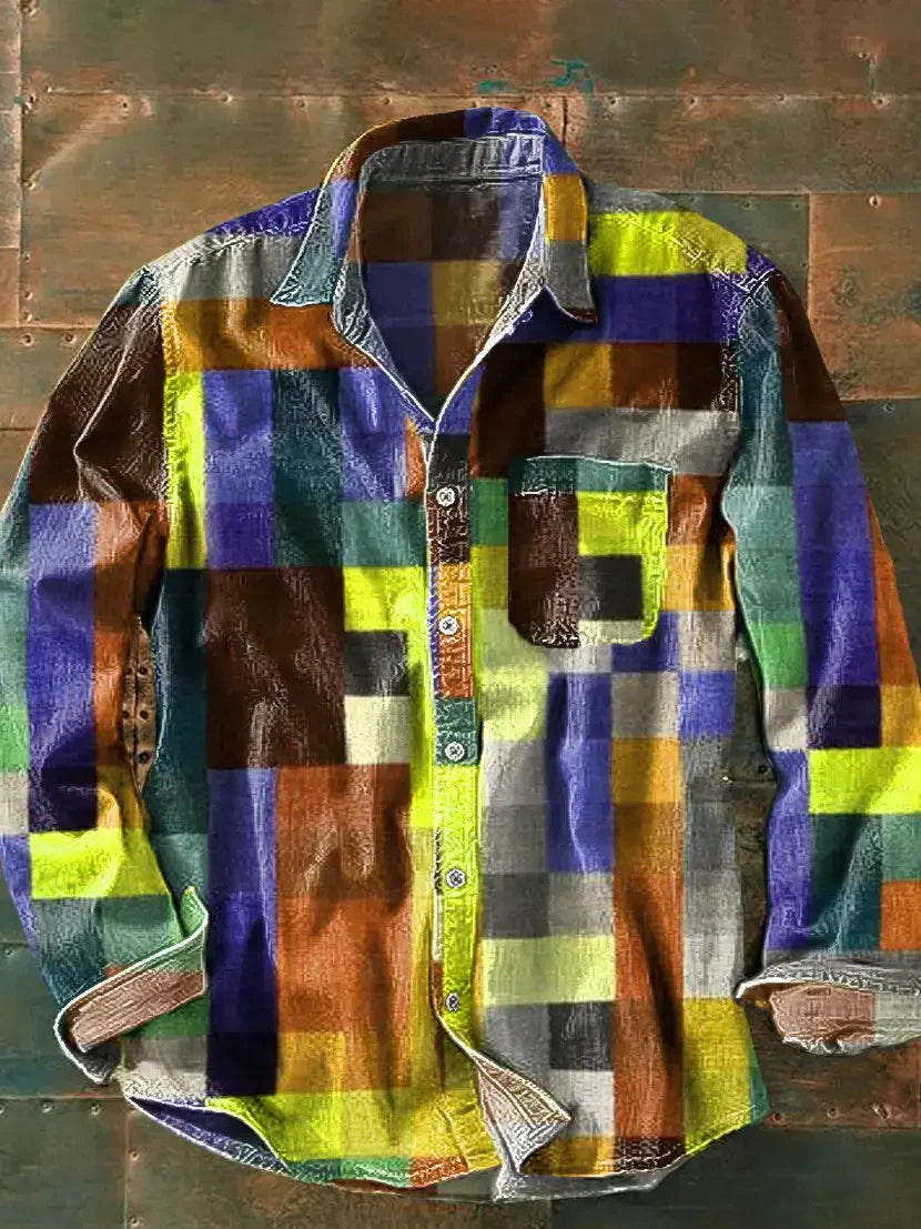 Unisex Vintage Poloskjorte Klassisk Stil 3