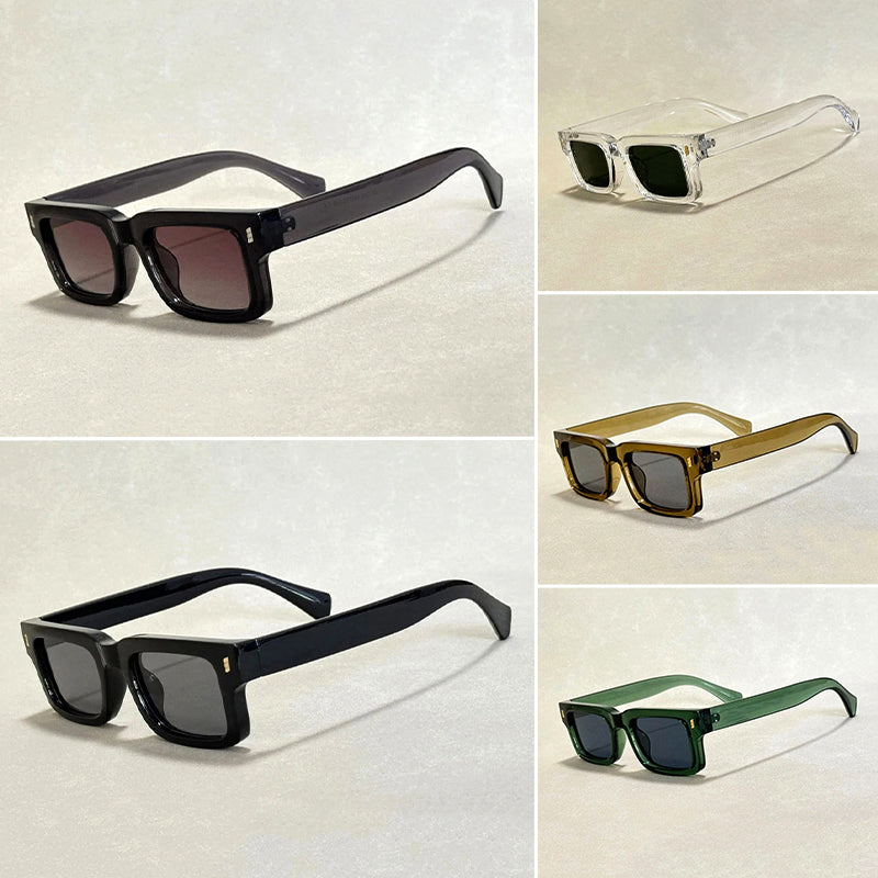 Unisex Vintage Solbriller med Dristig Ramme 7