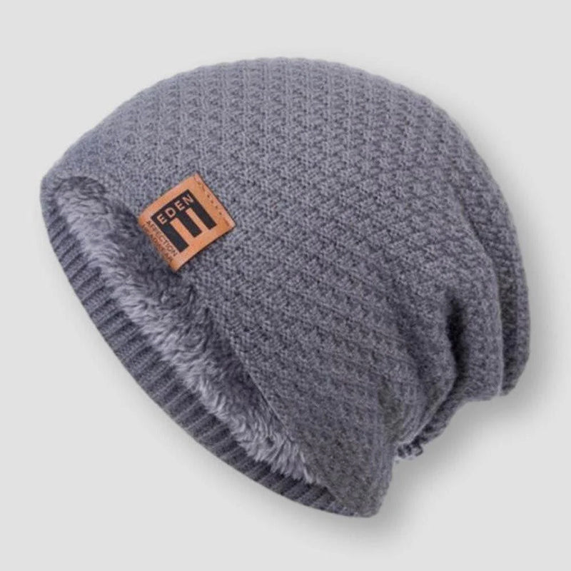 Unisex Vinterlue med Vaffelstrikket Design 1