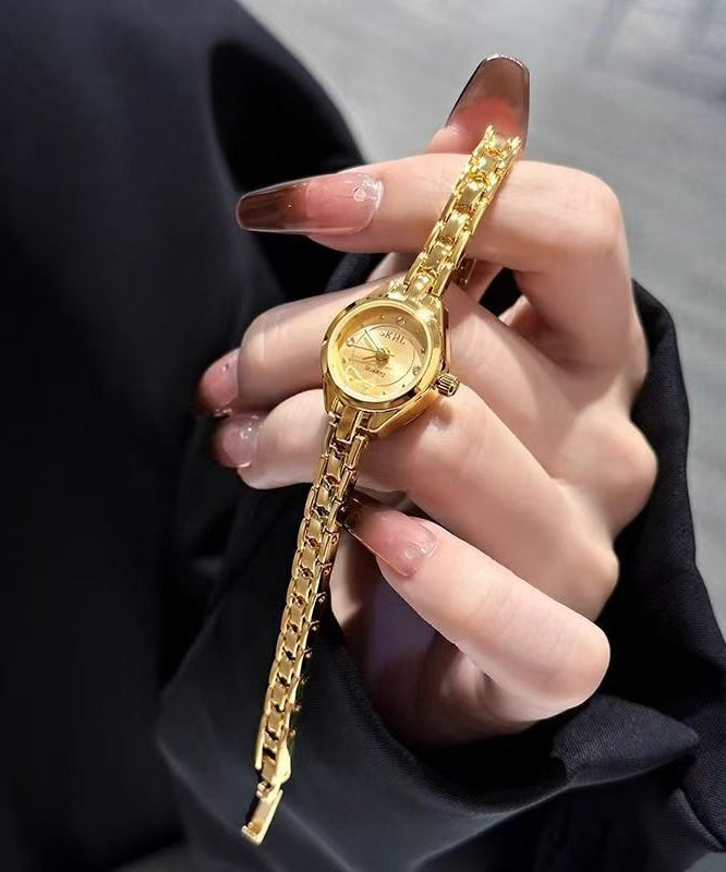 Unisex klokke med kvartsur og zircon-detaljer 0