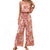 Dame Jumpsuit Blomstertrykk Vintage Polyester Firkantet Utringning 6