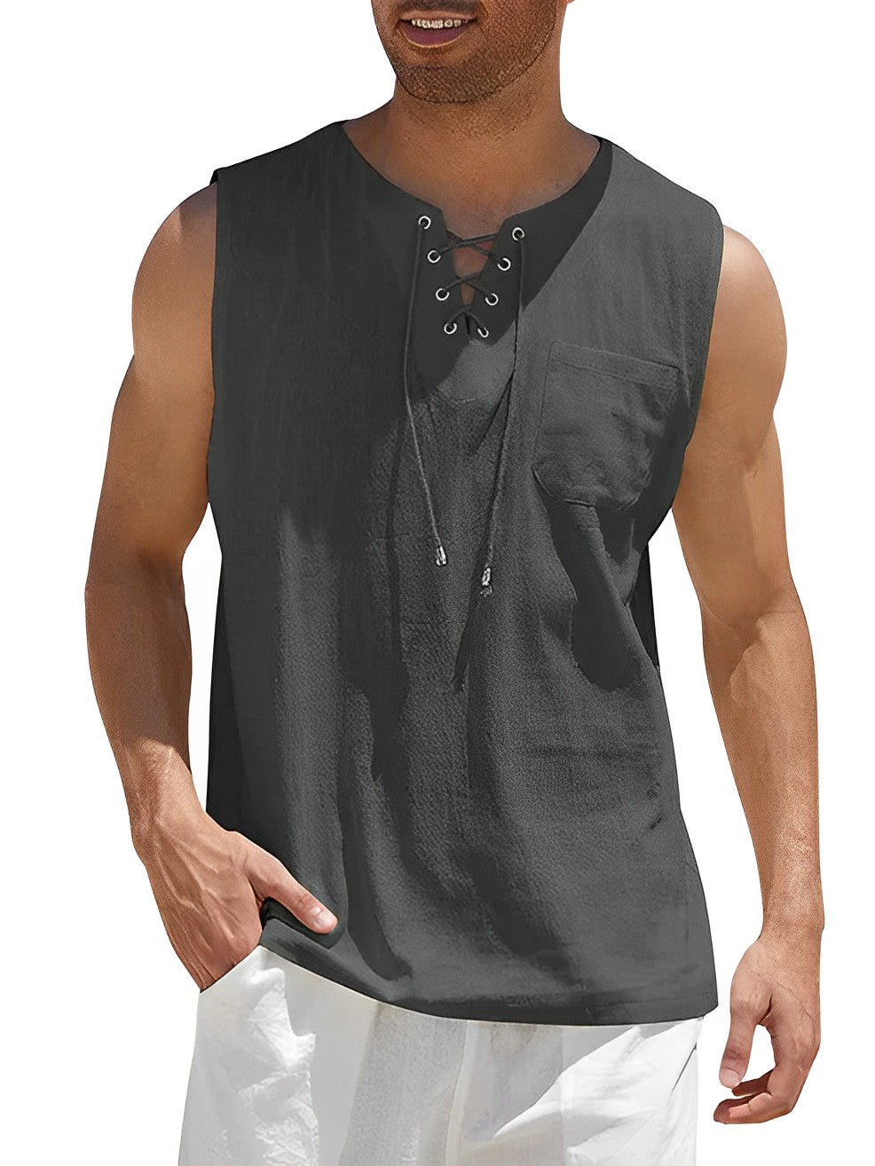 Menns Tanktop Komfortabel Pustende Stoff-5