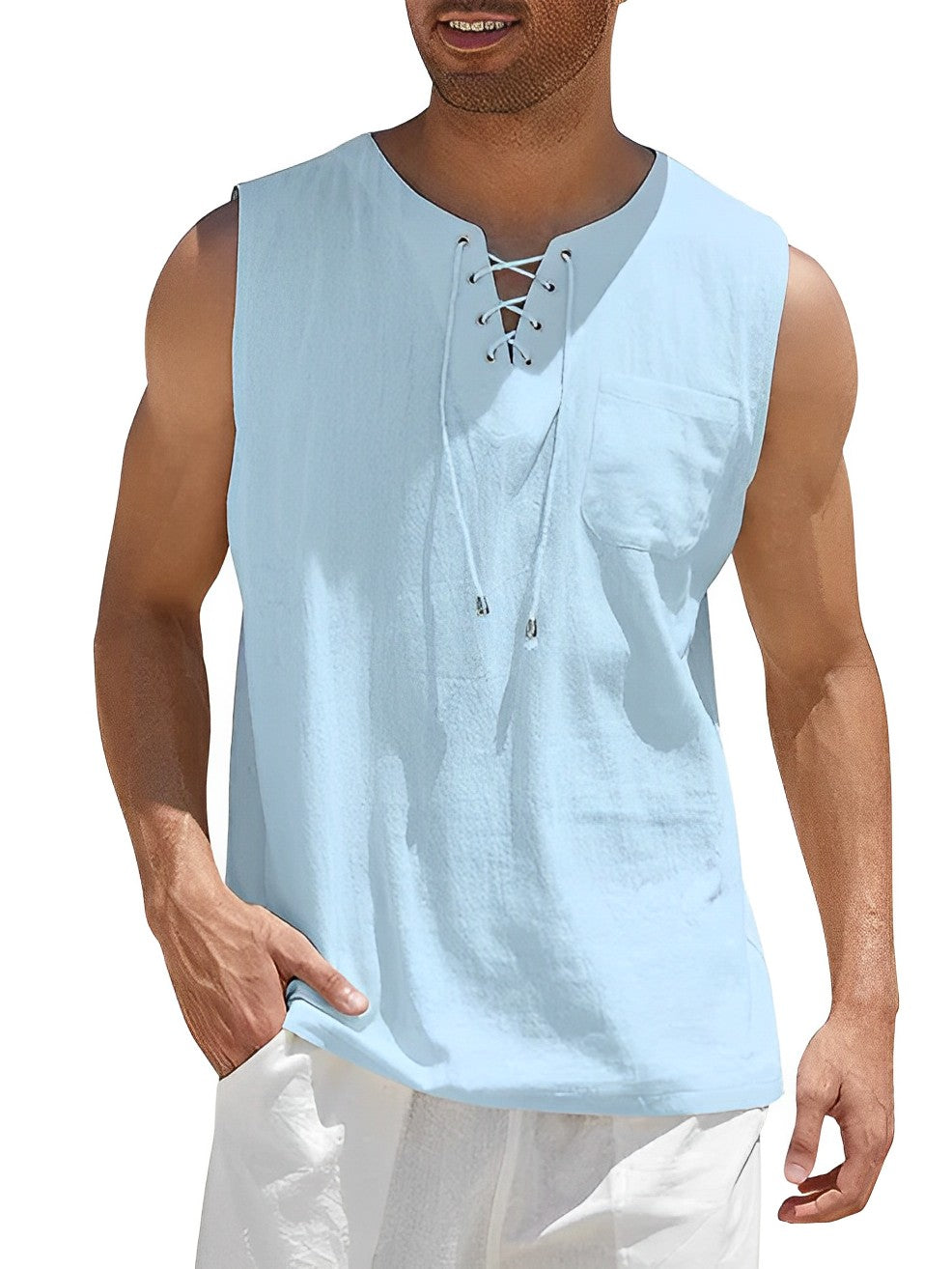 Menns Tanktop Komfortabel Pustende Stoff-4