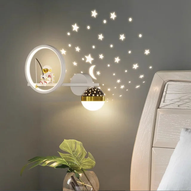 Vegglampe Barn Rom Magisk Univers Design med Dimbart LED Belysning 0