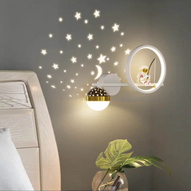Vegglampe Barn Rom Magisk Univers Design med Dimbart LED Belysning 1