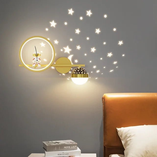 Vegglampe Barn Rom Magisk Univers Design med Dimbart LED Belysning 3