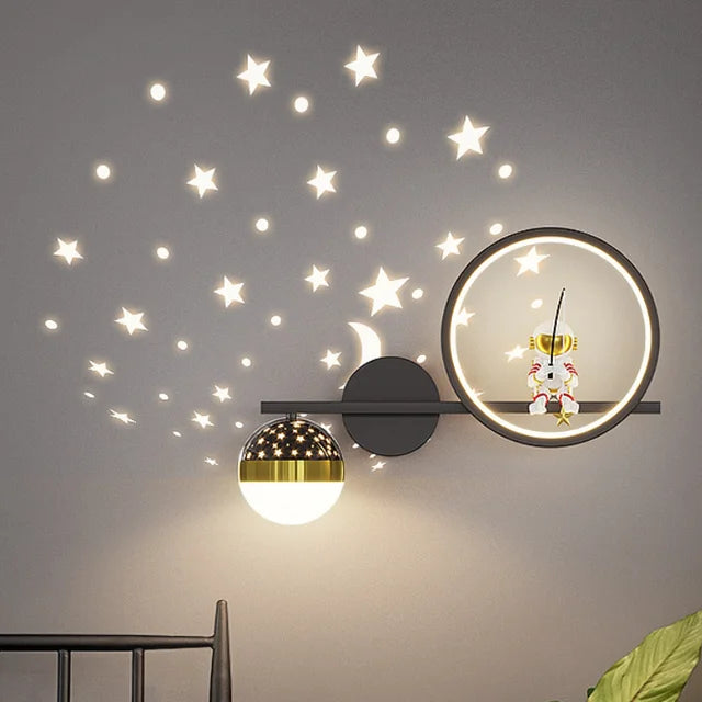 Vegglampe Barn Rom Magisk Univers Design med Dimbart LED Belysning 4