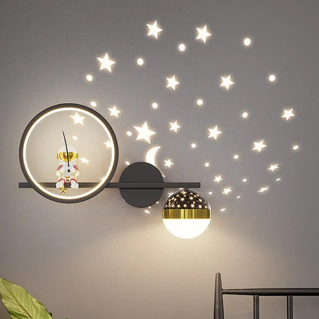 Vegglampe Barn Rom Magisk Univers Design med Dimbart LED Belysning 5