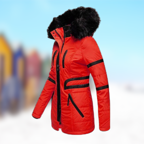 Vinter Dame Jakke Figursydd Design med Vindtett Teknologi 3