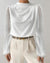 Variant image for Kvinne Topp Elegant Rund Utringning Lett Stoff-1
