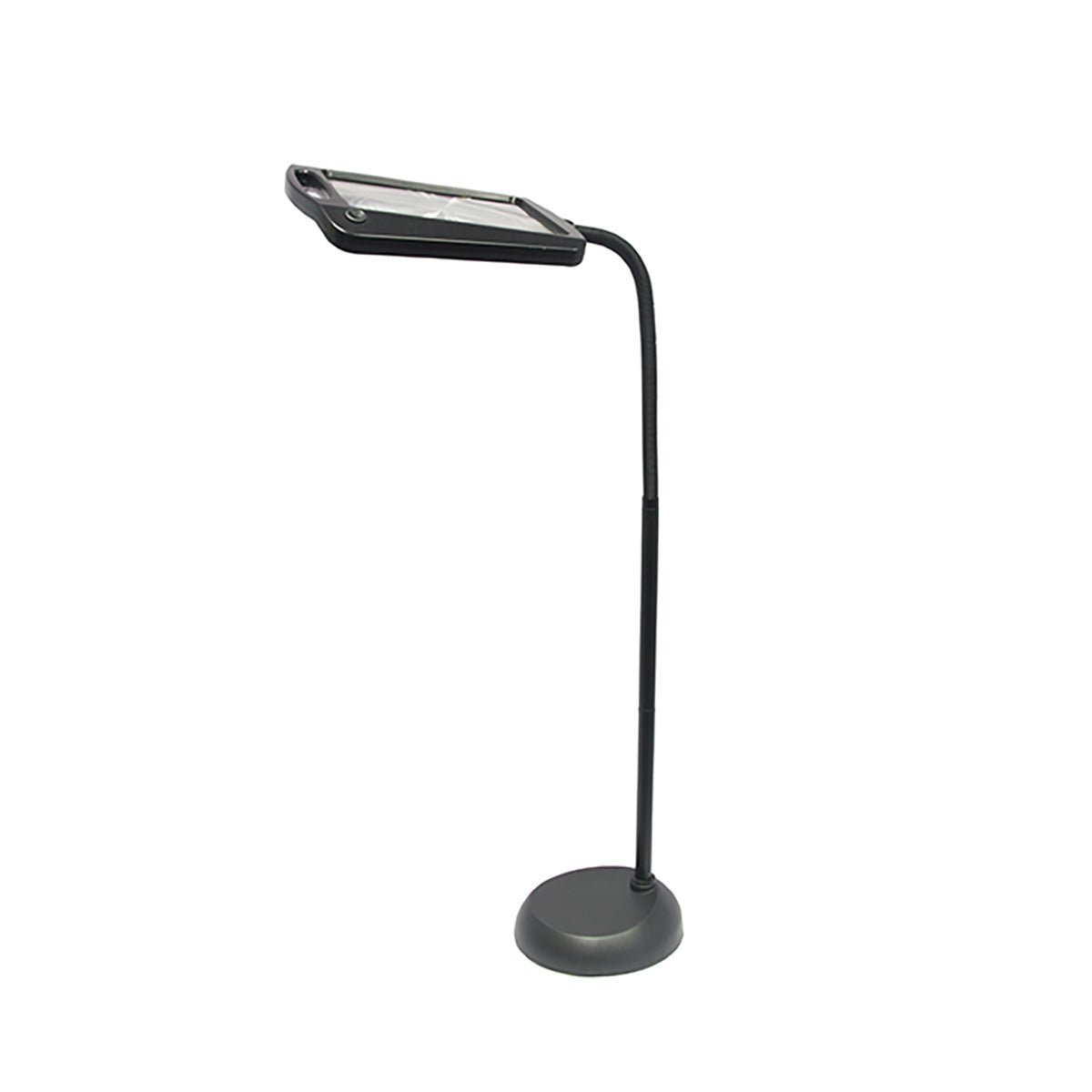 Gulvlampe med Forstørrelseslinse og Fleksibel Arm