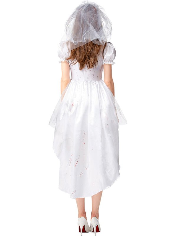 Voksen Vampyrbrudekjole Halloween Kostyme Mini Polyester 2