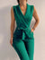 Dame Jumpsuit Ermeløs V-hals Elegant Polyester-2