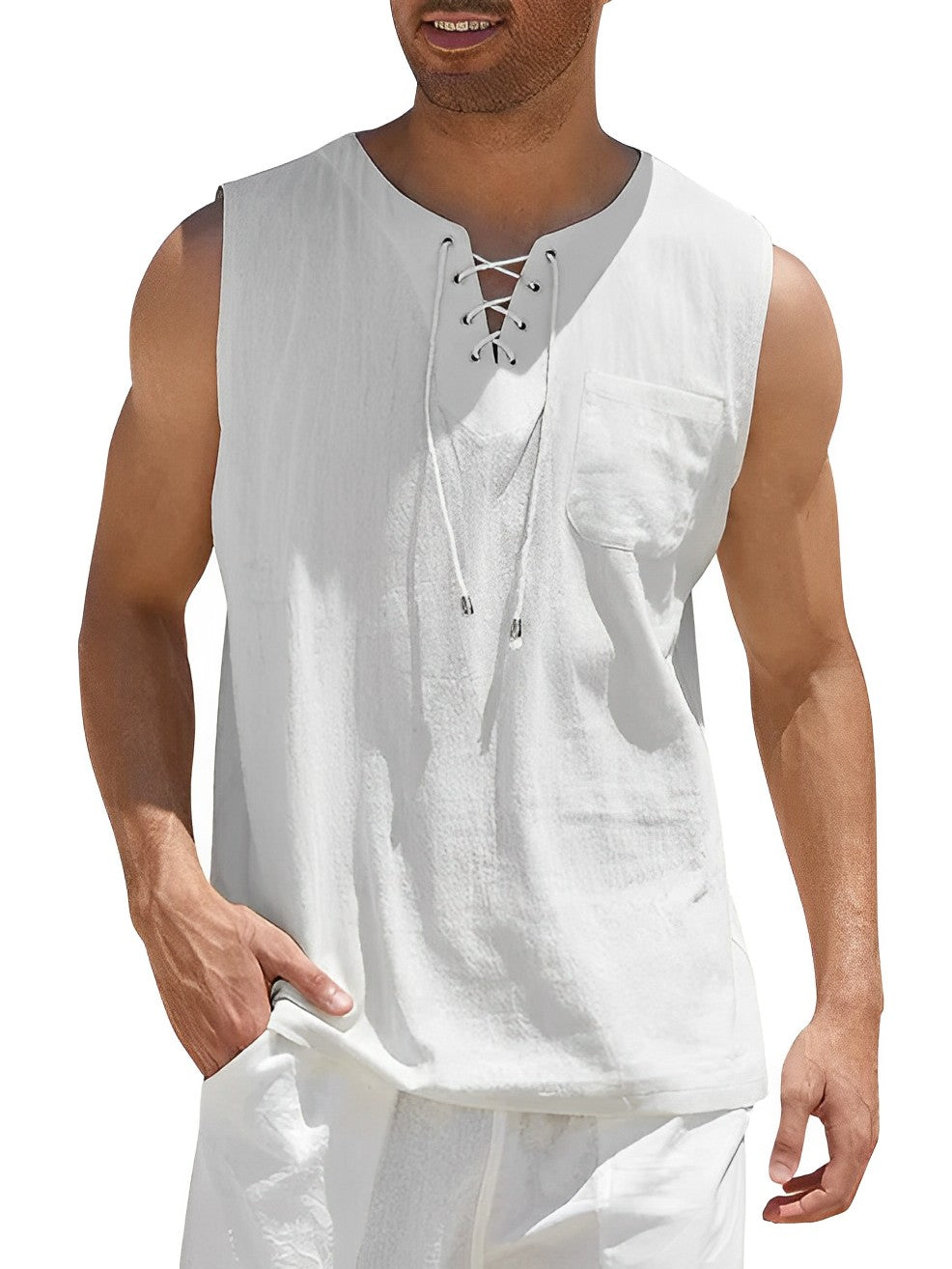 Variant image for Menns Tanktop Komfortabel Pustende Stoff-55