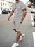 Variant image for Herre Sommer Sett Kortermet T-skjorte Bomull Shorts-7