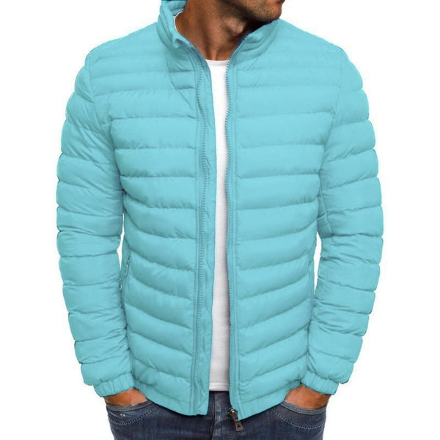 Herre Vinterjakke Stilig Gåsedun Nylon-6