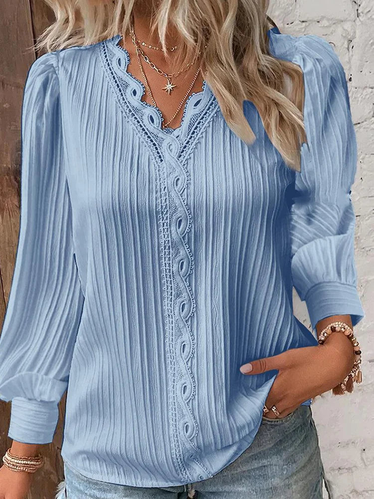 Dame Bluse Stilig 100% Bomull 1