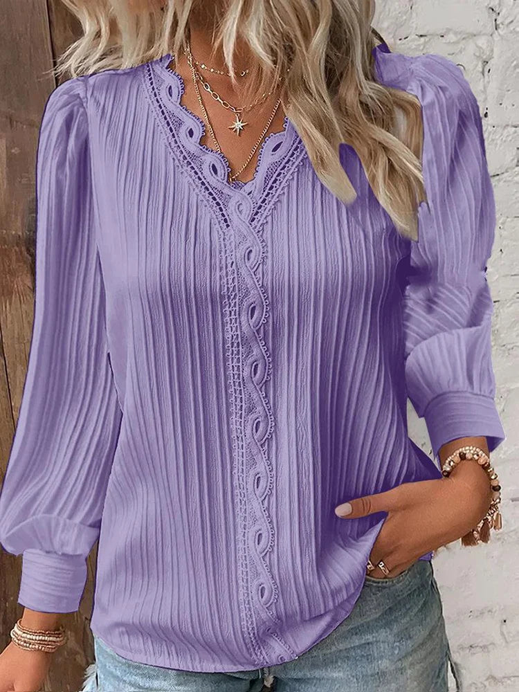 Dame Bluse Stilig 100% Bomull 5