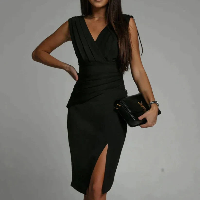 Variant image for Kvinne Midi Kjole Elegant Design Polyester Tidløs Snitt-1