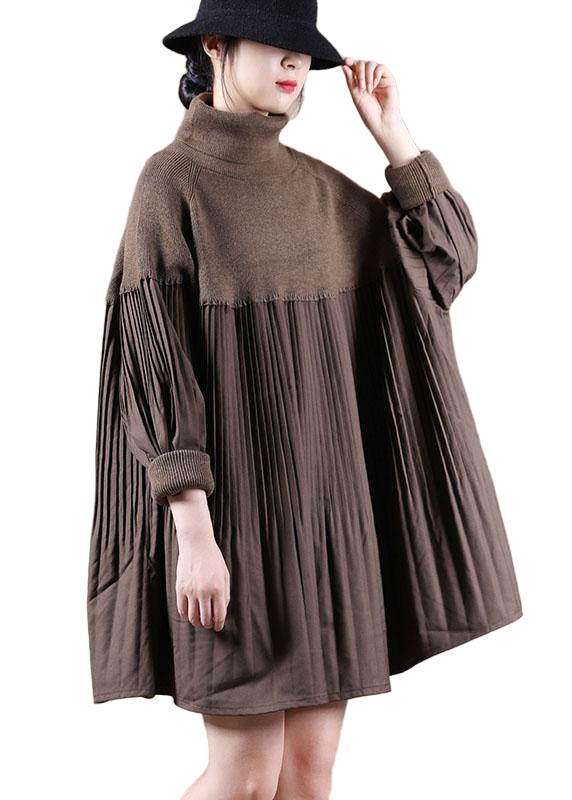 Women's High Neck Vintage Dress 0
