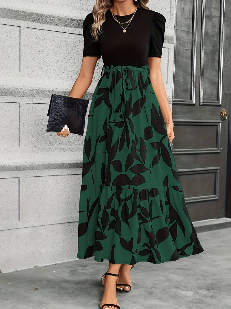 Variant image for Damekjole Blomstertrykk Sirkulær Utringning 100% Bomull-7