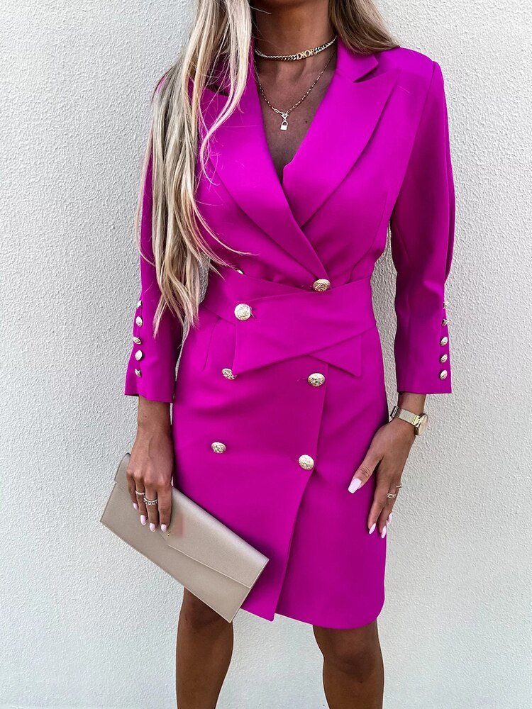 Dame Blazerkjole Elegant Polyester Viskosemix 4