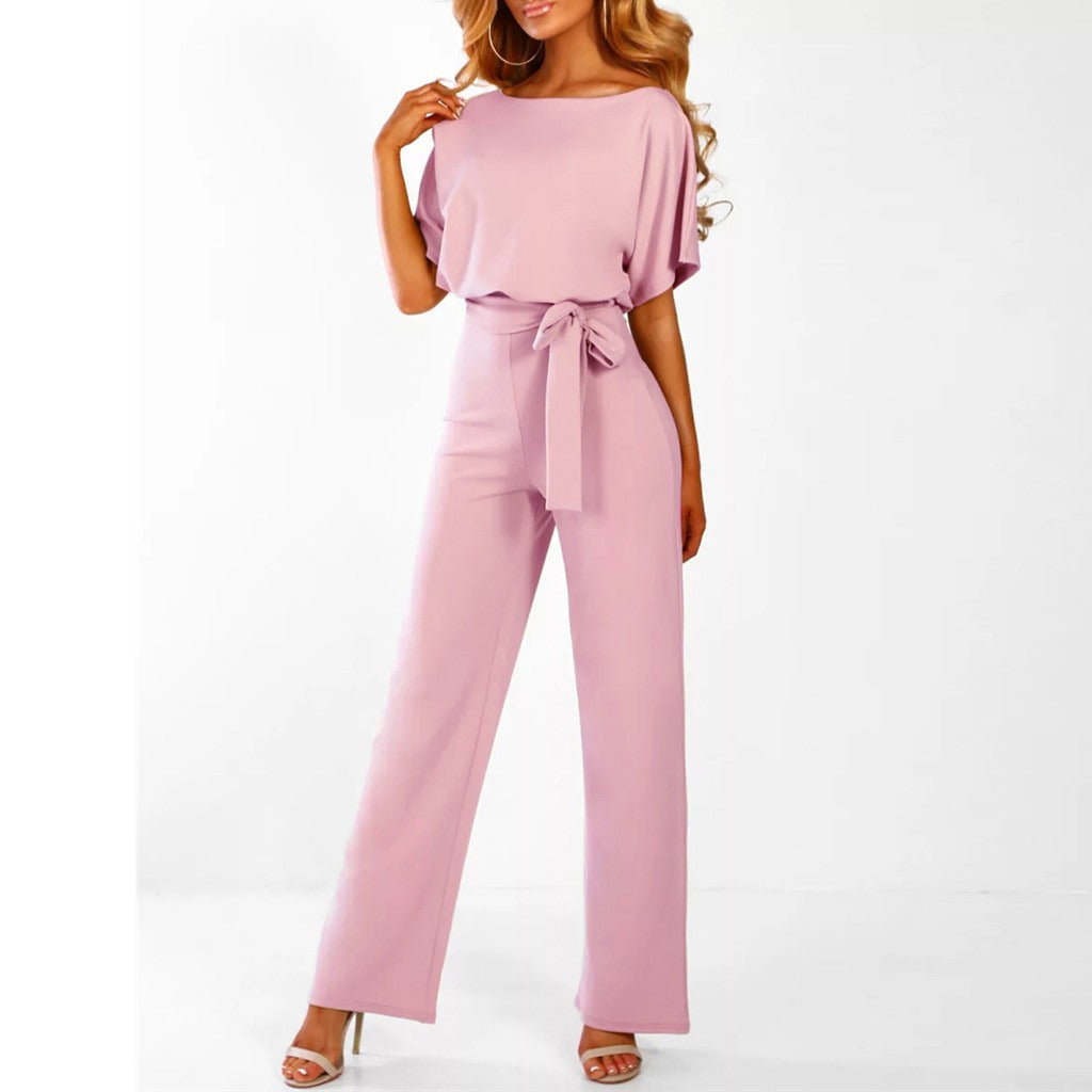 Variant image for Dame Jumpsuit Bred Ben Blonderdetalj Polyester Slank Passform-40
