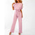 Variant image for Dame Jumpsuit Bred Ben Blonderdetalj Polyester Slank Passform-40