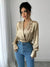 Kvinne Bluse Elegant Glitrende Polyester