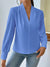 Dame Bluse Hvit V-Hals Elegant Polyester-2
