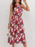 Variant image for Dame Strandkjole Med Nakkeholder Bladmønster Lett Polyester-9