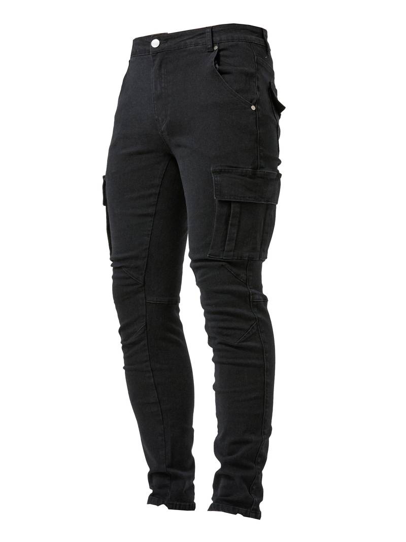 Variant image for Herre Slim-Fit Cargo Bukser 100% Bomull Moderne Design-1