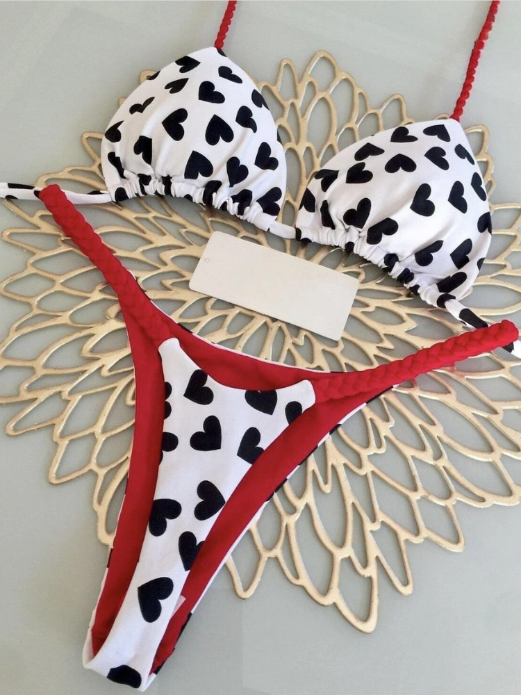 Bikinisett med høy midje for kvinner