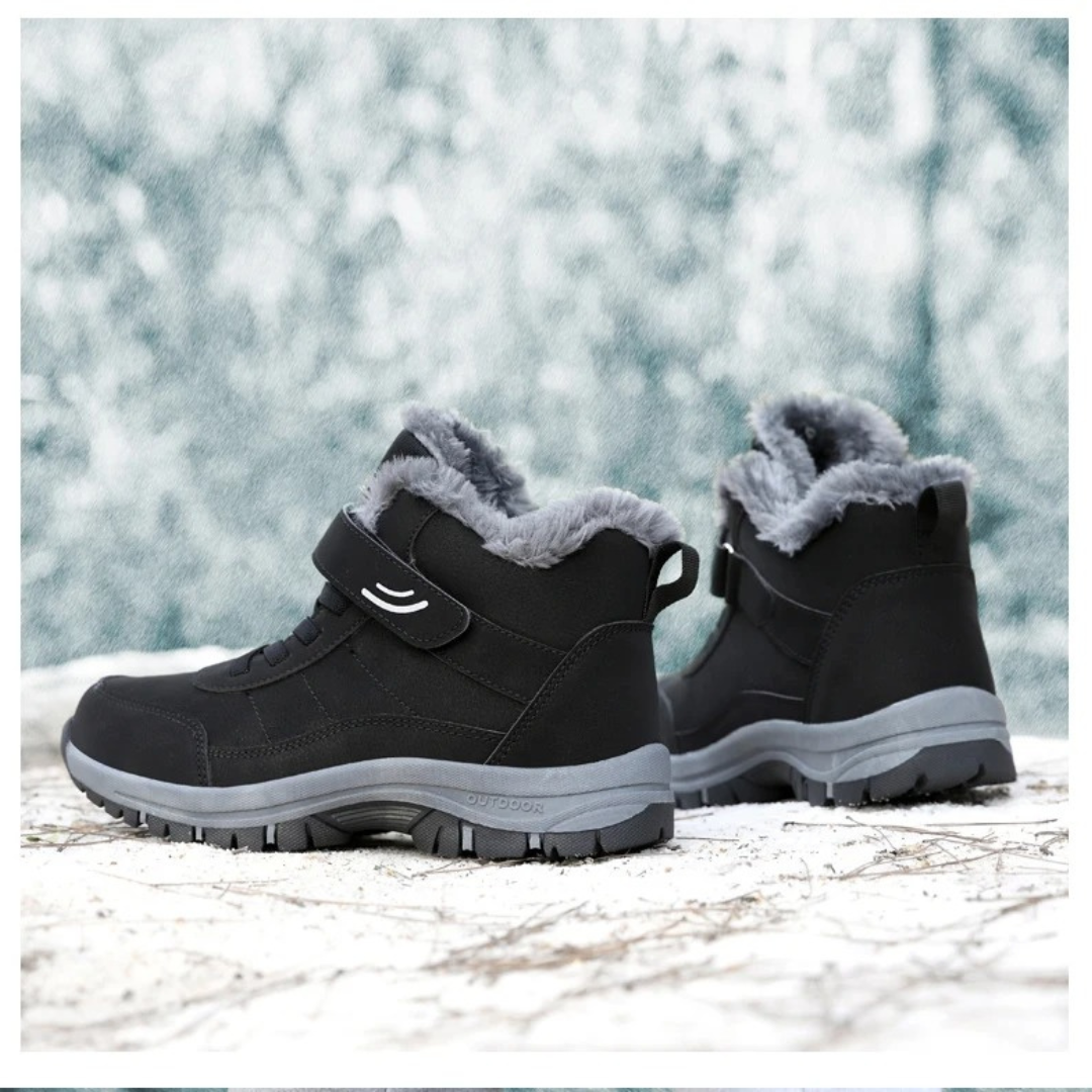 Lette snøstøvler med pels til dame