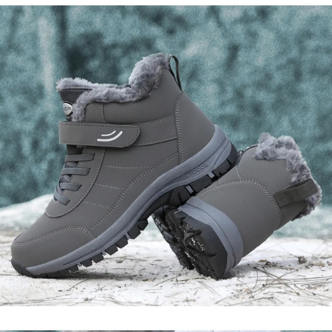 Lette snøstøvler med pels til dame