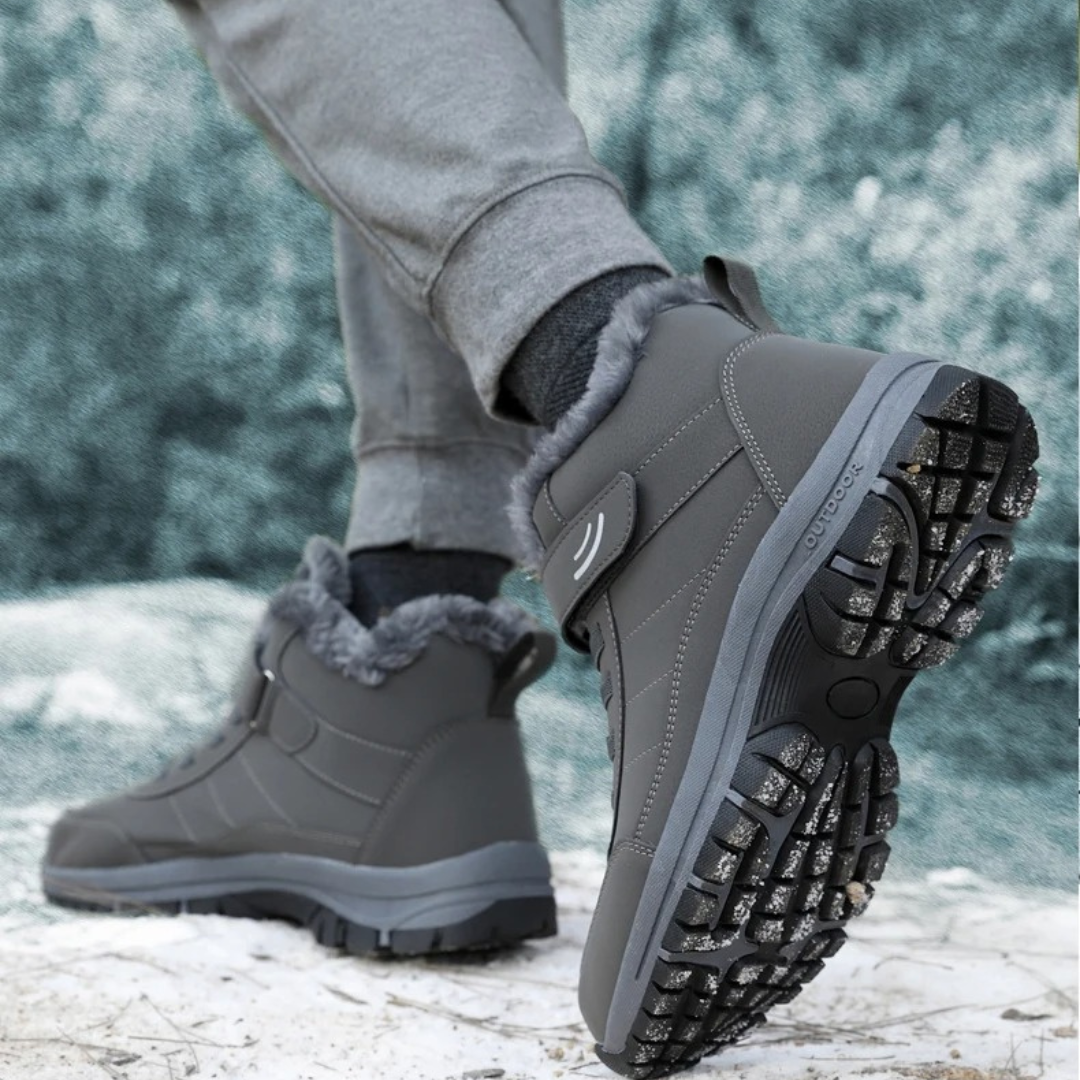 Lette snøstøvler med pels til dame