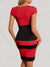 Damekjole Fargeblokk Figur-klemende Polyester Moderne
