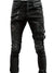 Variant image for Herre Bikerjeans Casual med Vatterte Detaljer Denim-1