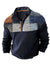 Herre Sweatshirt Fargeblokk Design med Glidelås Bomull Polyester 1