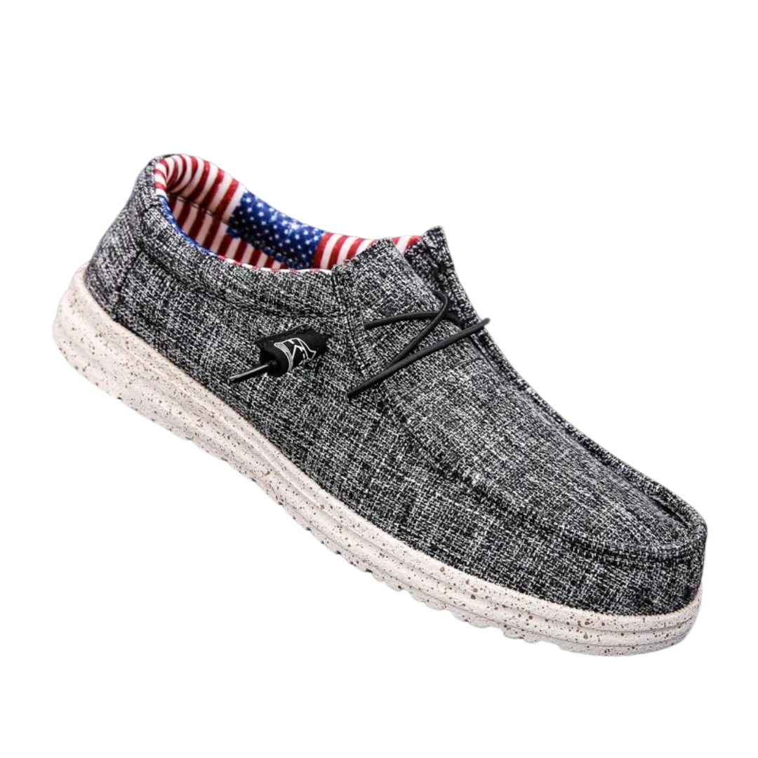 Slip-on-sko i lerret for menn