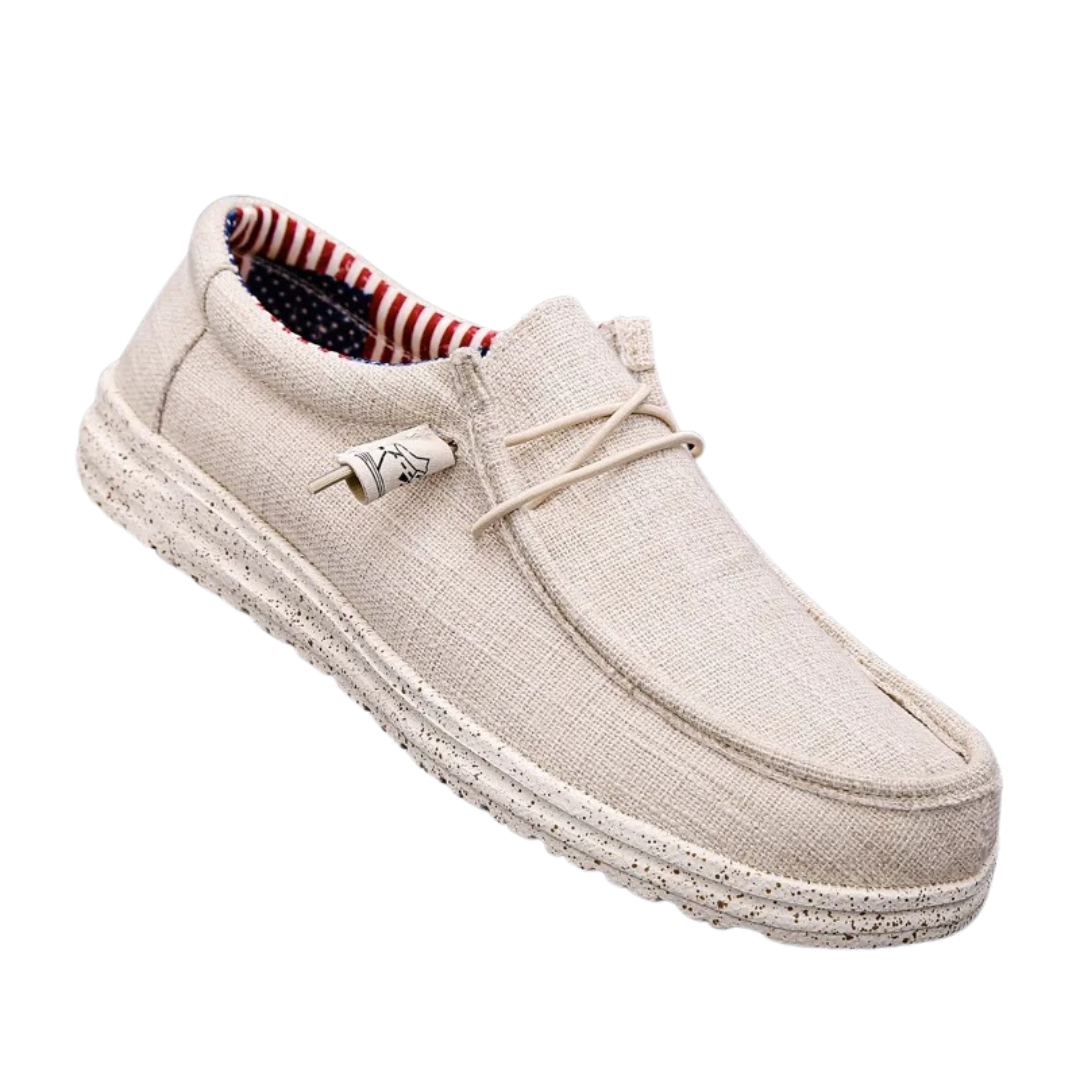 Slip-on-sko i lerret for menn