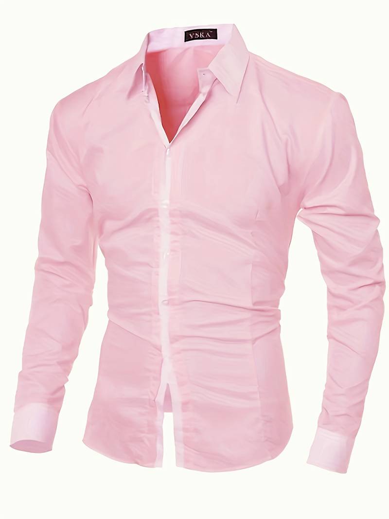 Variant image for Herre Skjorte Button-up Kontrasterende Design 100% Bomull-15
