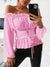 Kvinne Bluse Rüsch Detaljer 100% Polyester Elegant Design