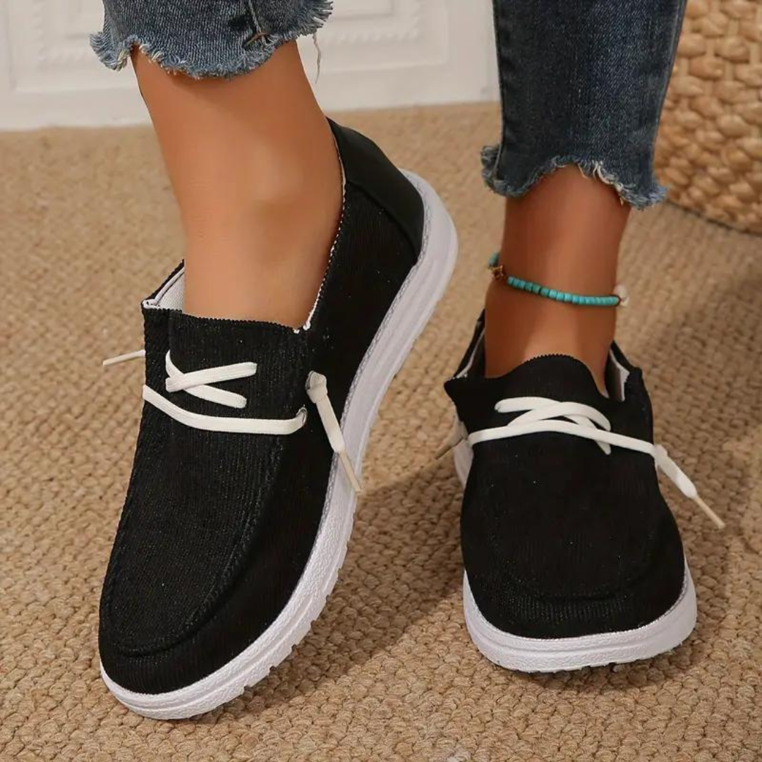 Pustende kordfløyelssko for kvinner