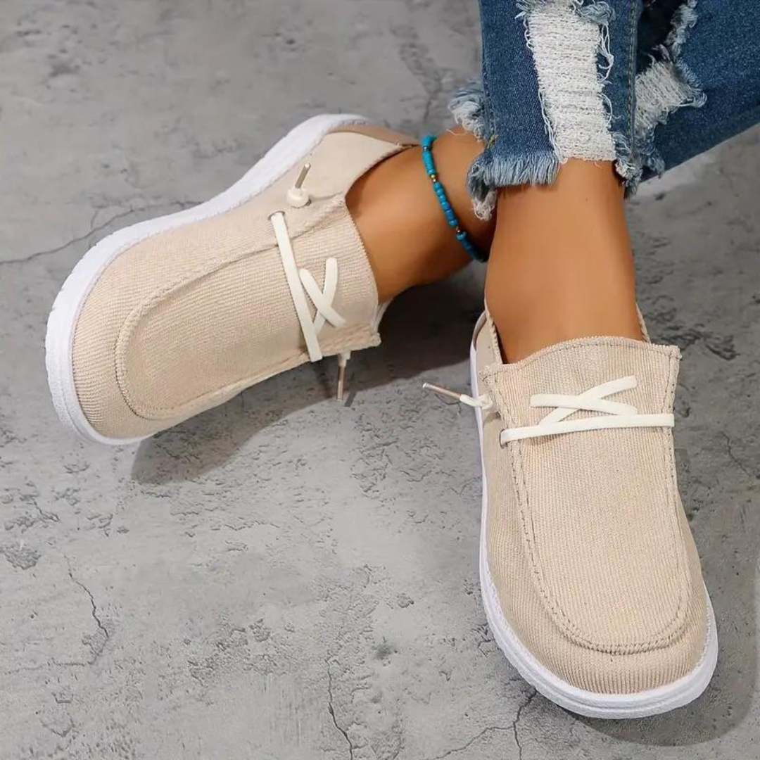 Pustende kordfløyelssko for kvinner