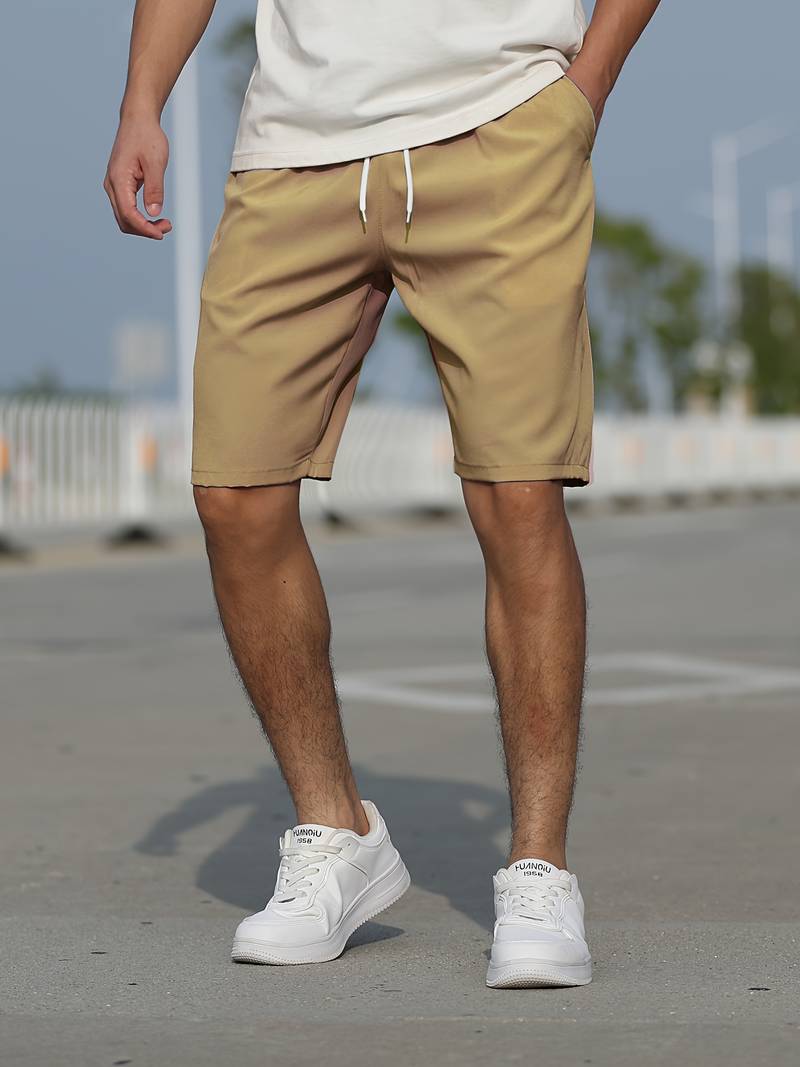 Variant image for Herre Shorts Avslappet Snitt Pustende Materiale-9