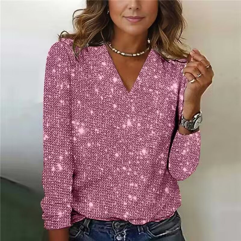 Tops tal-festa tan-nisa One Shoulder bil-Paljetti