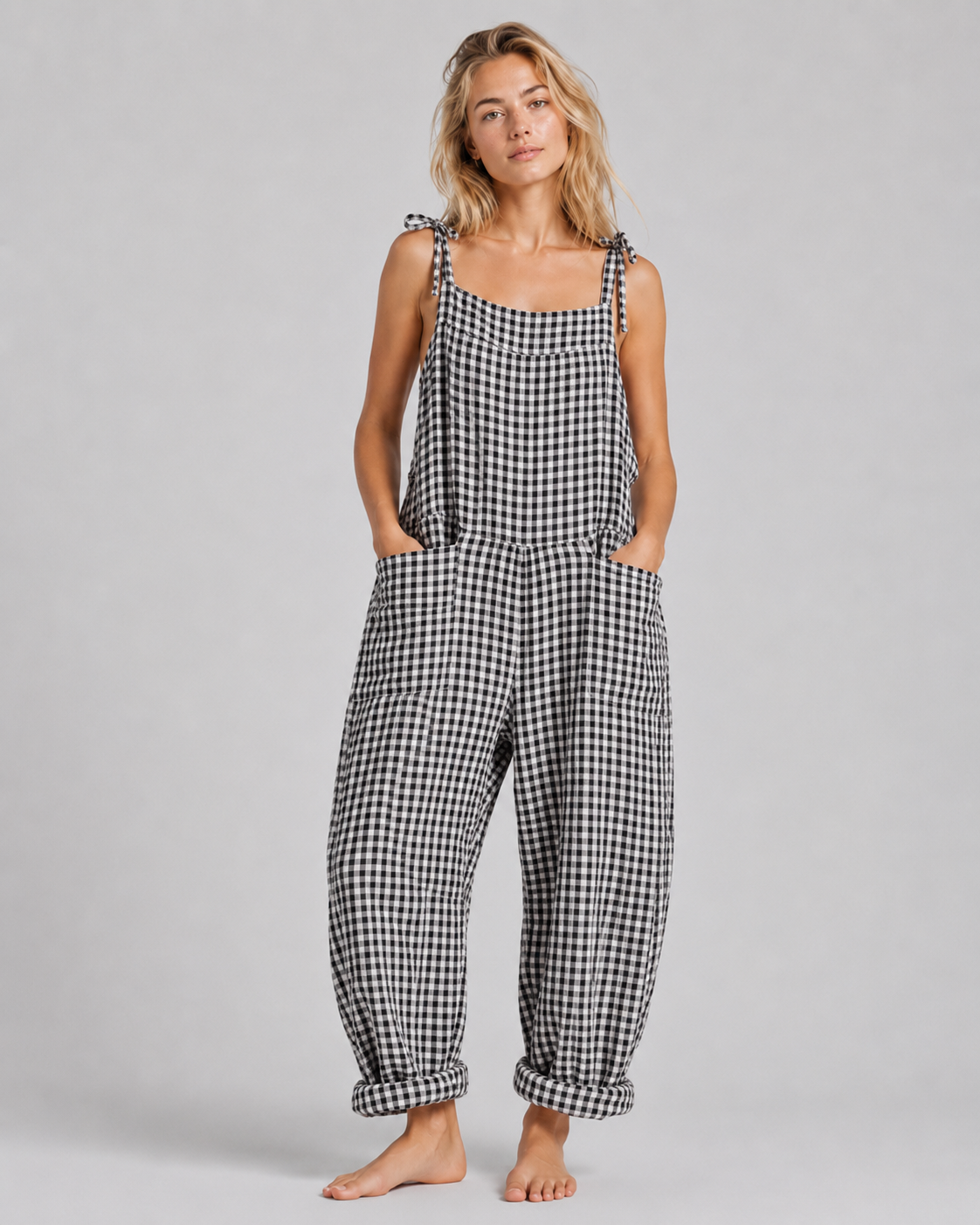 Damejumpsuit i baggy-stil