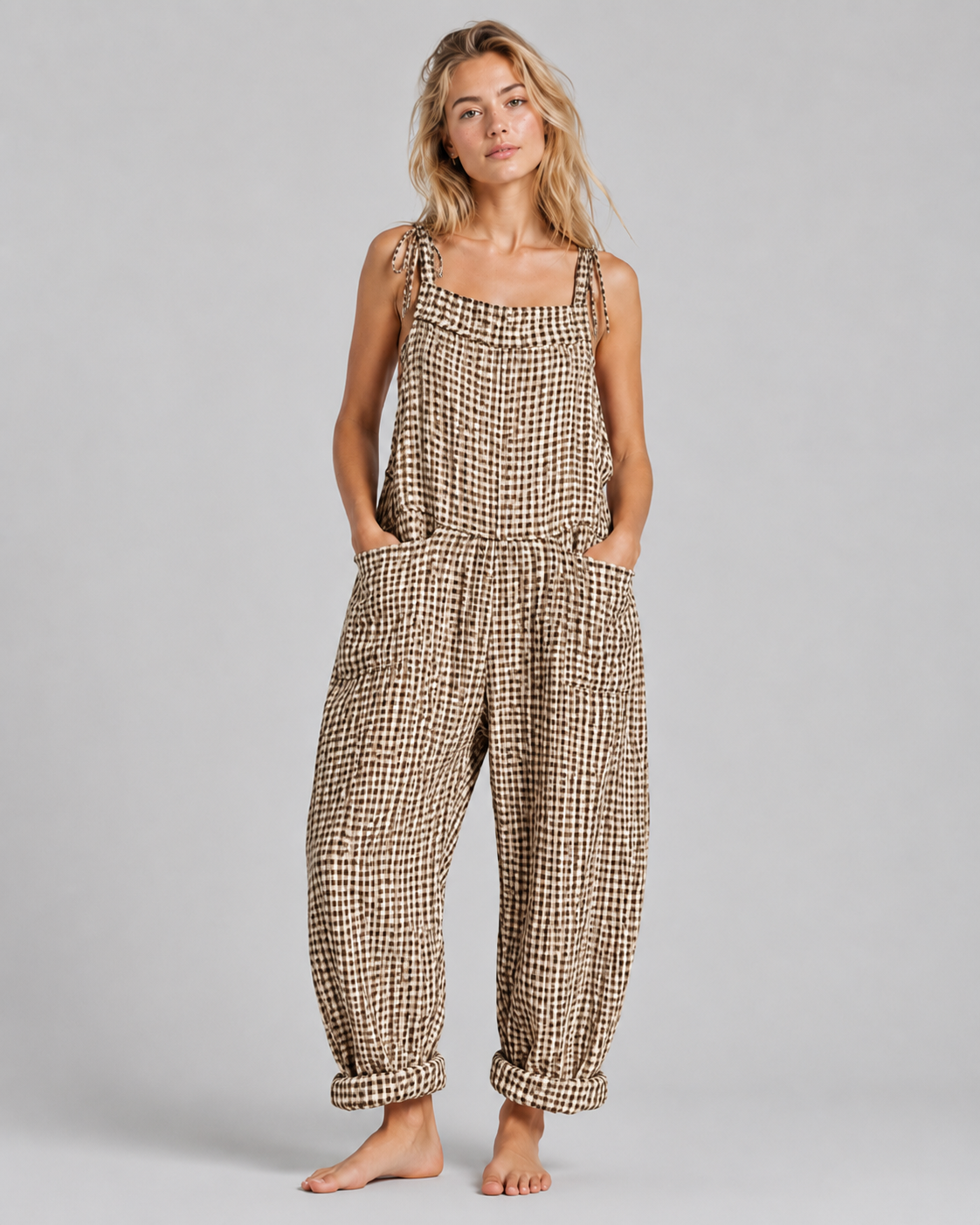 Damejumpsuit i baggy-stil
